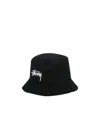 Stussy Black Stock Bucket Hat In Black