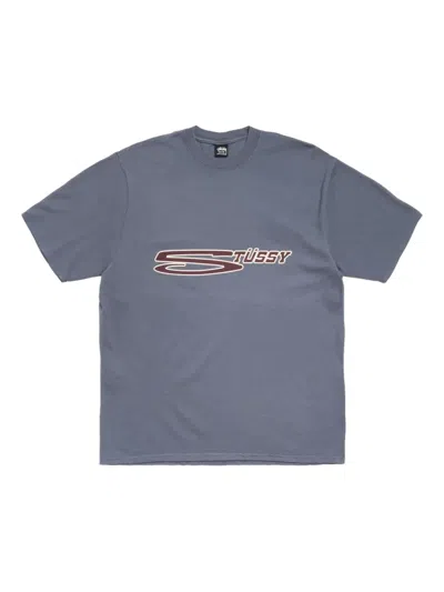Stussy Logo-print T-shirt In Gray