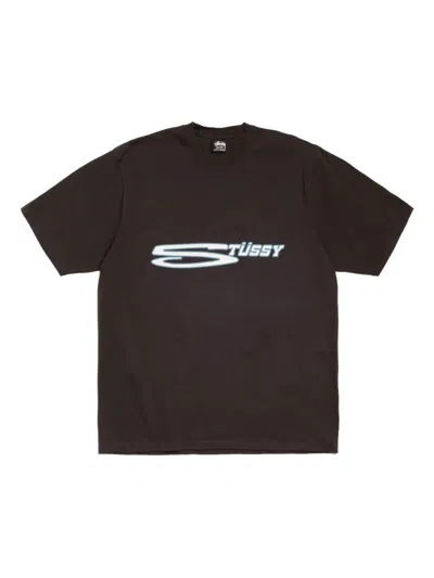 Stussy Logo-print T-shirt In Brown