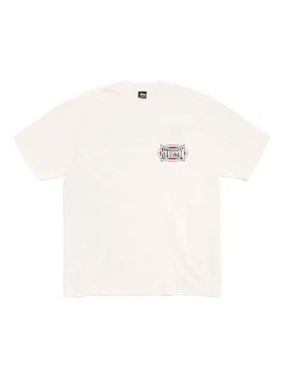 Stussy Logo-print T-shirt In Neutral