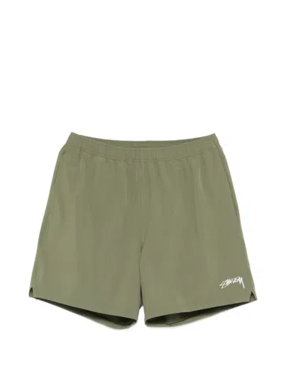 Stussy Logo Shorts In Green