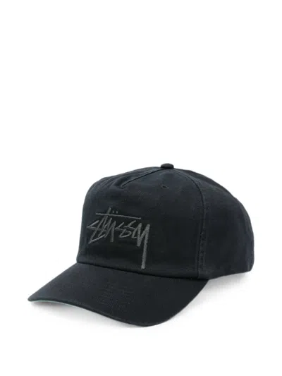 Stussy Logo-embroidered Baseball Cap In Blue