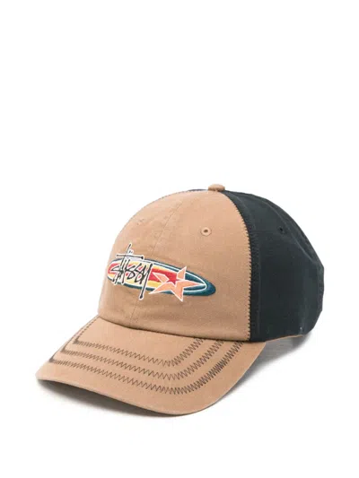 Stussy Logo-embroidered Baseball Cap In Brown