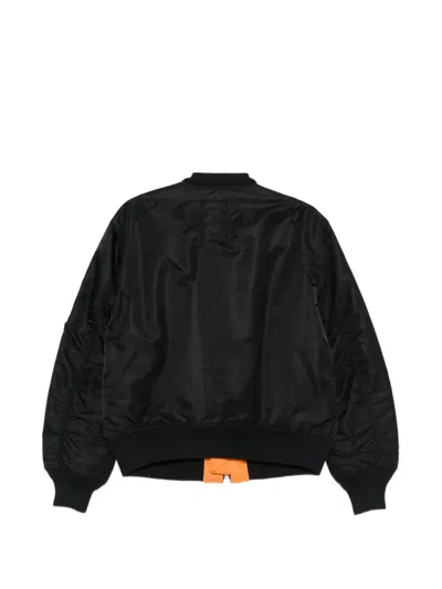 Stussy Logo-embroidered Bomber Jacket In Black