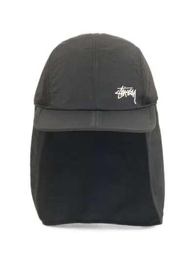 Stussy Logo-embroidered Hat In Black