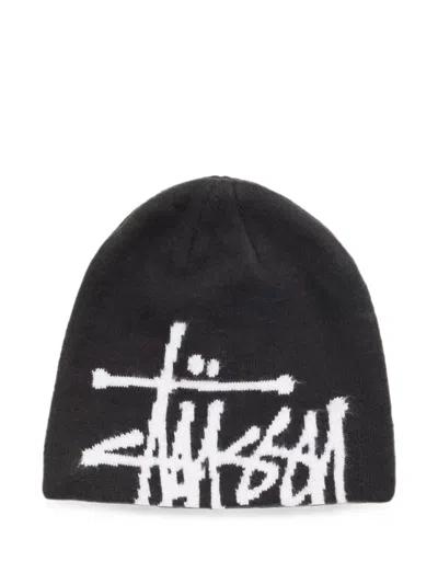 Stussy Logo-intarsia Brushed Beanie Hat In Multi