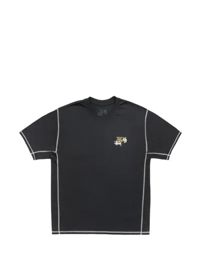 Stussy Logo-print Cotton T-shirt In Gray