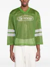 Stussy Logo-print Mesh T-shirt In Multi