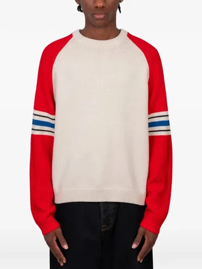 Stussy Logo-print Raglan-sleeve Sweater In White