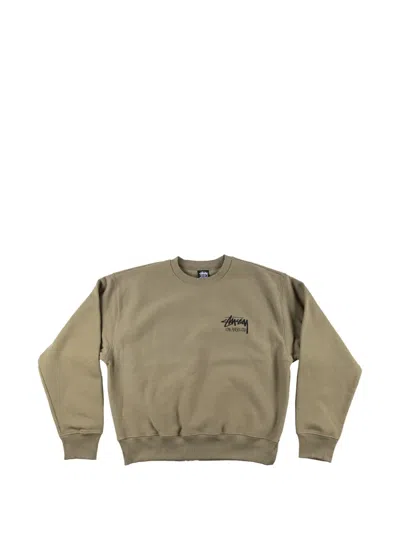 Stussy Logo-print Sweatshirt In Brown