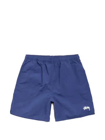 Stussy Logo-print Swim Shorts In Blue