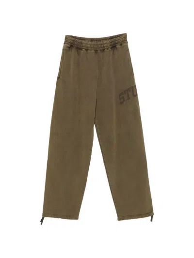 Stussy Logo-print Track Pants In Brown