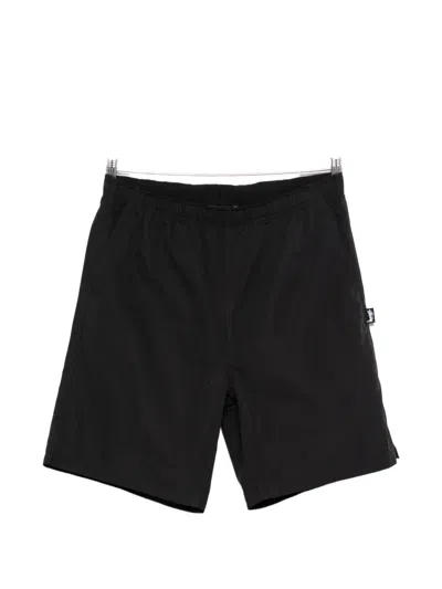 Stussy Logo-tag Elasticated Track Shorts In Black