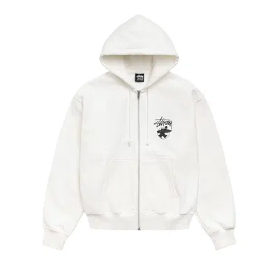 Pre-owned Stussy Long Haul Zip Hoodie 'off White' | Men's Size L