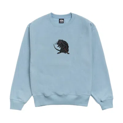 Pre-owned Stussy Long Range Crew 'slate' | Blue | Men's Size M