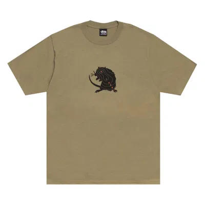 Pre-owned Stussy Long Range Tee 'army' | Tan | Men's Size L In Brown