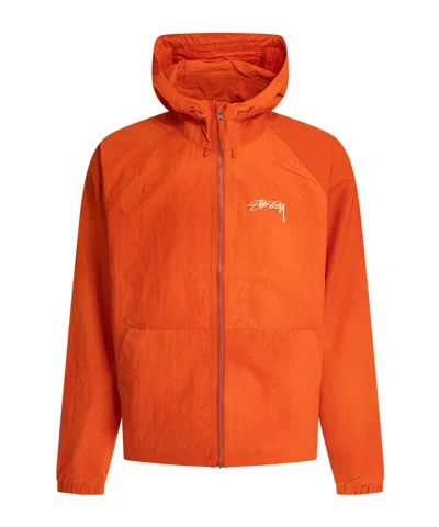 Stussy Long Sleeve Casual Jacket In Orange