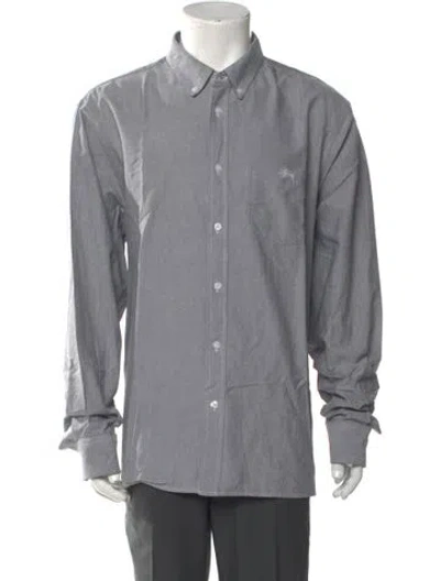 Pre-owned Stussy Long Sleeve Dress Shirt In Gray