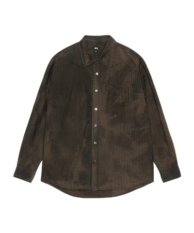 Stussy Long Sleeve Shirt In Brown