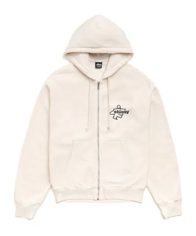 Stussy Long Sleeve Sweatshirt In White