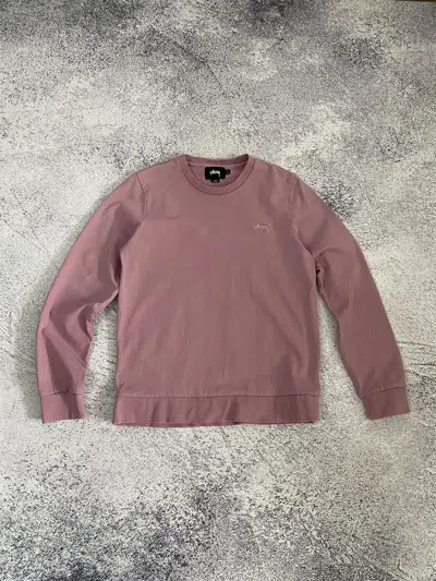 Pre-owned Stussy Long Sleeve Tee Box Logo Streetwear In Pink