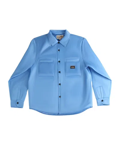 Stussy Long-sleeved Casual Jacket In Blue