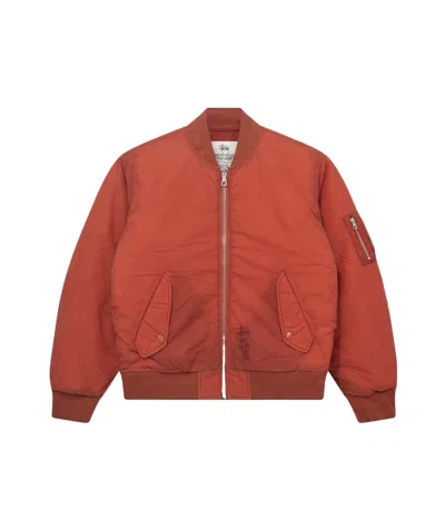Stussy Long-sleeved Casual Jacket In Brown