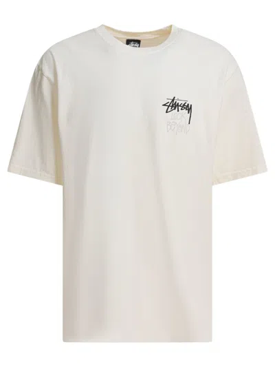 Stussy Look Beyond Pig. Dyed Tee T-shirts Beige In Neutral