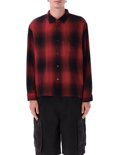 Stussy Loose Weave Plaid Shirt In Multi