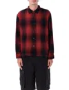 Stussy Loose Weave Plaid Shirt In Red