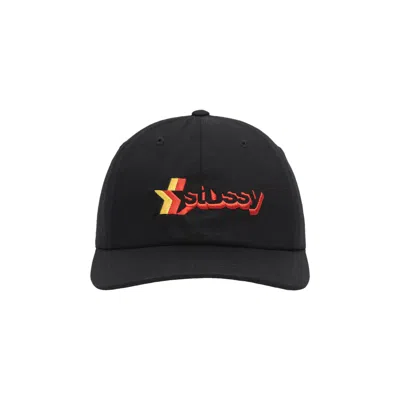 Pre-owned Stussy Low Pro 3 Star Strapback 'black'