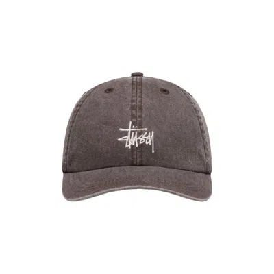 Pre-owned Stussy Low Pro Basic Washed Strapback 'mocha' In Grey