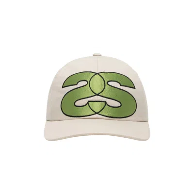 Pre-owned Stussy Low Pro Big Ss Snapback 'stone' | Cream | Men's Size Onesize In White