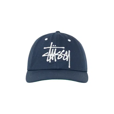 Pre-owned Stussy Low Profile Big Basic Snapback 'navy'