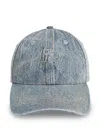 Stussy Low Profile Denim Strapback Cap Hat In Blue