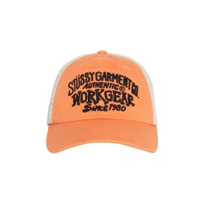 Pre-owned Stussy Low Profile Workgear Strapback 'orange' | Men's Size Onesize
