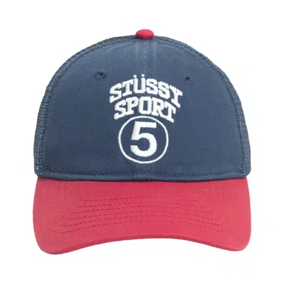 Pre-owned Stussy Lp Sport 5 Trucker Cap 'navy' | Blue | Men's Size Onesize
