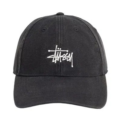 Pre-owned Stussy Lp Washed Basic Canvas Cap 'black' | Men's Size Onesize