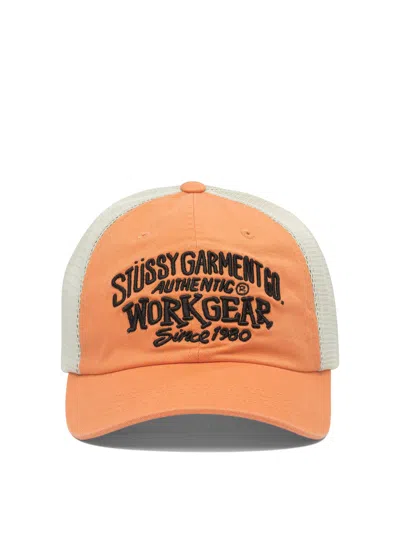 Stussy Lp Workgear Strapback Cap Hats Orange In Multi