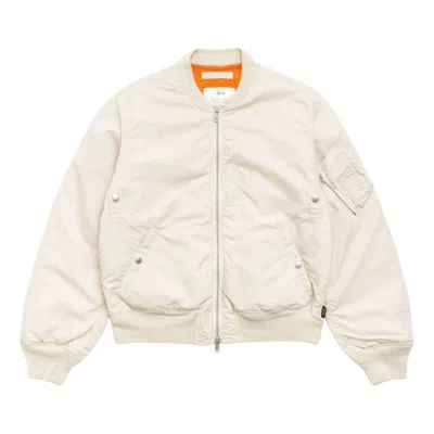 Stussy Ma-1 Bomber Jacket 'bone' In White