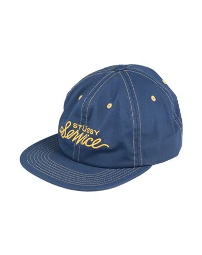 Stussy Man Hat Blue Size 7 Cotton