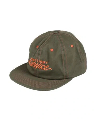Stussy Man Hat Military Green Size 7 Cotton