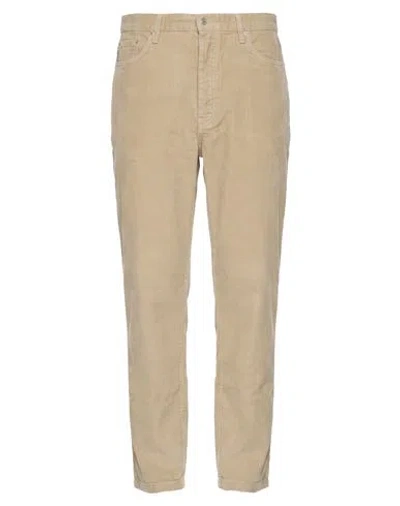 Stussy Man Pants Beige Size 33 Cotton In Multi