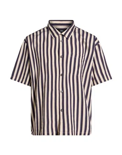 Stussy Man Shirt Navy Size M Viscose, Polyamide In Multi