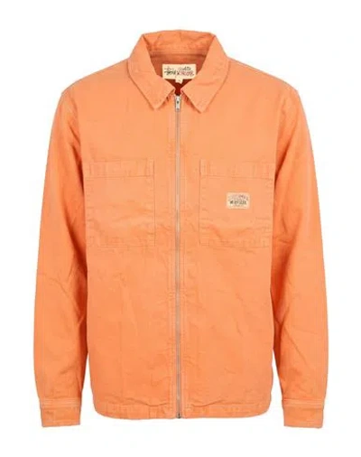 Stussy Man Shirt Orange Size M Cotton