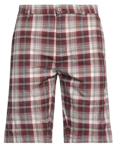 Stussy Man Shorts & Bermuda Shorts Burgundy Size 32 Cotton In Red
