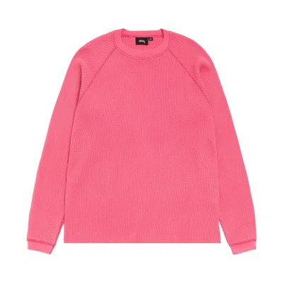 Pre-owned Stussy Mantra Raglan Thermal 'pink' | Men's Size M