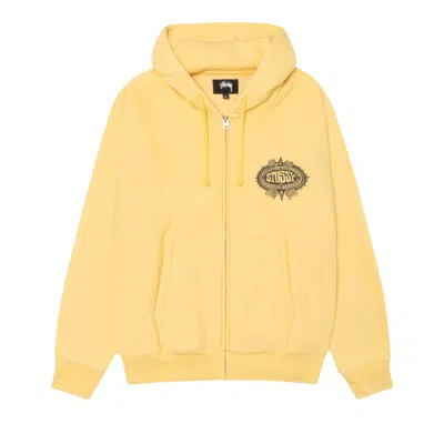 Pre-owned Stussy Mantra Zip Hoodie 'yellow' | Men's Size Xxl