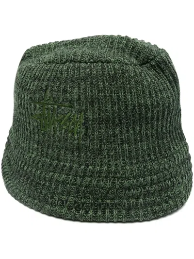 Stussy Multi-knit Bucket Hat In Green