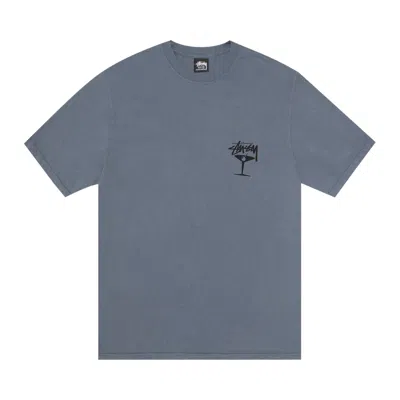 Pre-owned Stussy Martini Tee Pigment Dyed 'navy' | Blue | Men's Size M